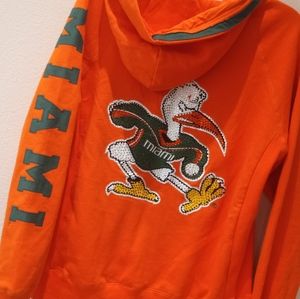 UM Hurricanes women's zipper hoodie, XL